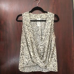 Chiffon Printed Black and White Top